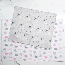 화모베이비 뽀송뽀송리플방수패드1+1 신생아방수요 여름방수패드 실속구성 유아방수요, E. L(핑크곰) + S(별빛꿈)