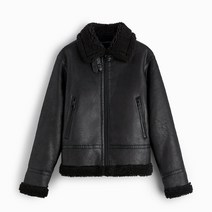 ZARA 남성 라펠 양면 무스탕 가죽 재킷 6318/445