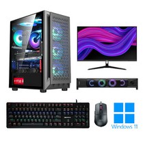 포유컴퓨터 게이밍 조립 PC 모니터 풀세트 컴퓨터 본체 최신 롤 배그 고사양 윈도우, FY-03, 04. 27인치 게이밍