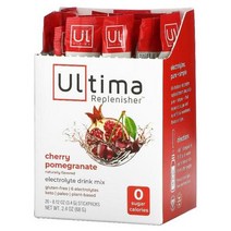 Ultima Replenisher 전해질 드링크 믹스 체리 석류 20팩 개당 3.4G 0.12OZ), 체리석류, 2kg