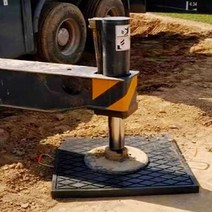 아웃트리거받침대 크레인 발판 안전 스카이차 고무판, 블랙 400x400x50mm, 1개