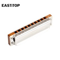 EASTTOP PRO10 하모니카 음악 악기 C 10 홀의 열쇠 Chromatic Instrumentos Musicales Competitive, [01] Bb