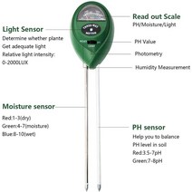 분석기 토양 pH 테스터 3/4 1 PH 라이트 수분 산도 시험기 수분계 키트 꽃, [01] 4 IN 1 Soil  Tester4