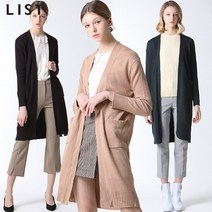[리스트(LIST)] 케이트 울 캐시미어 오픈 롱 가디건 (택가격:178000원)