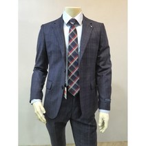 STCO [자켓+팬츠] 네이비 체크 이태리 GUABELLO 모100 정장 세트 SSJPD72 SSLPD72