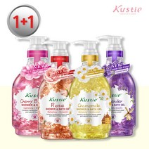 [쿠스티에] 생화 꽃잎 바디워시 샤워젤 500ml 1+1 (선택), 선택:05_라벤더+카모마일