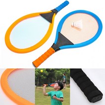 캐스비 배드민턴 세트 스포츠 가벼운 라켓 셔틀콕 엠보싱 안전한 유아 테니스 대근육 발달