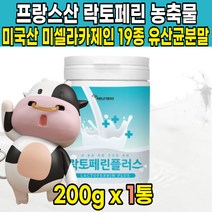프랑스 초유 락토패린 모유 우유 분말 추출 락토페린 lactoferrin 라토페린 미셀라카제인 밀크 칼슘 단백질 가루 분말 파우더 엠비피 mbp 유산균, 200g X 1통