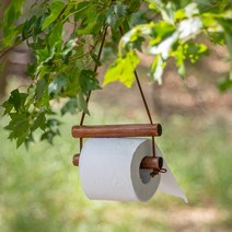 2개 캠핑 피크닉 원목 야외 휴지걸이 감성용품