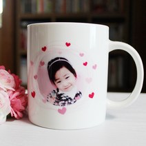 포유머그 [주문제작]커플컵 커플머그컵 가족포토 하트머그컵+상자포장, 1개, 화이트