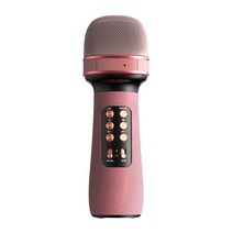 노래 연습 노래방 기계 가정용 회사용 잔치 블루투스 핸드헬드 마이크 무선 노래방 더블, 분홍색