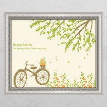 [바보사랑] ih731-일러스트나무_창문그림액자, 그림타입선택/프레임타입선택:타입1-자전거/A타입-내부창문형