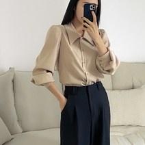 [수키] 어깨 퍼프 블라우스 1091352