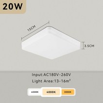 분광계 광도계 적외선 현대 Led 천장 조명 20W 30W 40W 평방 220V 패널 침실 부엌 거실 실내, 01 Type A 20w_01 White light