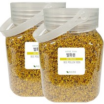 바른건강 벌화분 스페인산 최근통관 순수벌화분 100%, 2개, 600g(핸들캡플라스틱용기)