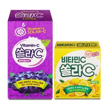 쏠라C 블루베리맛 80정 + 레몬맛 20정 츄어블 비타민 캔디, 총100정