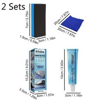 차량용 면도기 For Auto Car Glass Oil Remover Universal Polish Paste 2pc, 01 2 sets