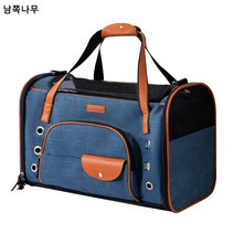 고양이 가방 외출 휴대 사계절 나들이 고양이 강아지 숄더 핸드카트 통풍 대용량 펫백, 인디고블루, 라지:50*30*30cm(16근속고양이/10근속강아지용