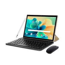 AOYODKG 5G WiFi 안드로이드 11 태블릿 10인치 4GB RAM 64GB ROM/SD 최대 128GB 쿼드 코어 1.6GHz 2 in 1 PC 키보드 및 마우스 포함 레, 골드. AOYODKG 스토어 방문하기