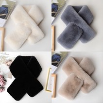 숏 쁘띠 에코퍼 머플러 밍크 페이크퍼 짧은 목도리