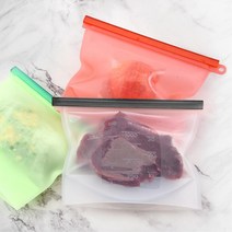 실리콘 식재료 보관 편리 밀폐력 지퍼백 1000ml 소분백 지퍼팩 소분팩, 화이트