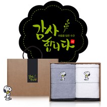 송월타올 스누피 프렌즈 140g x 2p 수건선물세트 돌 칠순 팔순 회사 교회 학교 개업 행사 결혼식 답례품, B세트