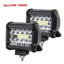 Led투광조명 현장 공사장 야간 작업 조명 nlpear 12v 24v led 바 스팟, 2pcs 54w led 바