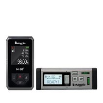 Magpie VH-80 블루투스 앱 연결이 가능한 80m/262피트 레이저 줄자 듀얼 레이저 측정 및 레벨 도구 번들 Magpie Tech M-30+ 디지털 및 충전식 포켓 레