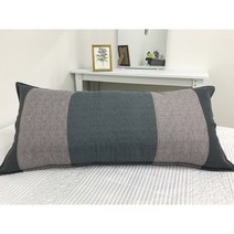 이불아저씨 대형 침대쿠션 등받이쿠션 롱쿠션 (+솜포함), 헤드쿠션, 네모_그레이