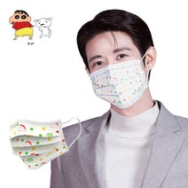 숨그림 짱구 파자마 덴탈 30매입 캐릭터 마스크 광희마스크, 소형(아동용) 30매