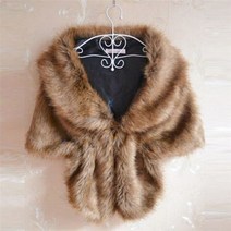 플러시 인조 모피 숄 랩 신부 웨딩 재킷 양복 조끼 볼레로 어깨를 으채는 케이프 블랙 화이트 브라운 세련된 1 피스