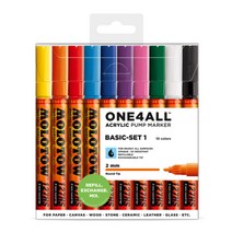 [모로토] 아크릴마카세트 ONE4ALL BASIC 2mm 10색 - 아크릴펜 아크릴물감 마카펜 모로토우 MOLOTOW 모로토