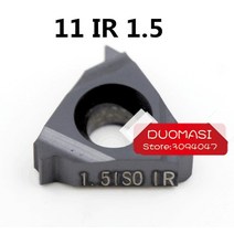 10 pcs 11ir 1.5iso 인덱서 블 텅스텐 카바이드 스레딩 선반 인서트 (나사 홀더 용), 한개옵션0