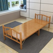 대나무 평상 접이식 이동식 대나무침대 베란다 옥상 야외 테이블 대청마루, 다크 브라운 80x197cm