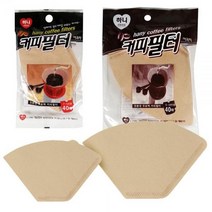 하니 연한 커피색 여과지 거름종이 필터 2종, 2호 소형 40매