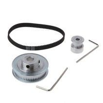 모터풀리 1 세트 gt2 타이밍 벨트 폐쇄 루프 200mm 20 60 감소 3 1 3d 프린터 액세서리