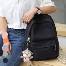 커플 기본 포켓 무지 백팩 학생 심플 캐주얼 디자인