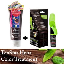 헤나 컬러 린스 트리트먼트 헤어 스프레이 새치 염색 향 좋은 미용실 사춘기 청소년 헤어 두피 탈모 비듬 예방 방지 지성 극손상 여자 친구 생일 선물, 차콜브라운 1개_블랙 1개, 본상품선택