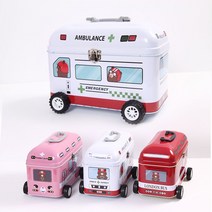 [RA㏓] 알바곰 구급함 상자 철제 다용도수납함 박스 토끼 약박스 수납함 일러스트 ▷_§Ea, §§_레드