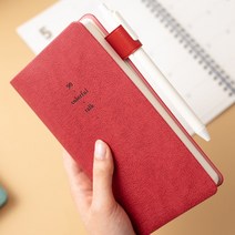 업무용 가죽 수첩 플래너 회의 기록 메모 업무수첩, 03.워터멜론레드