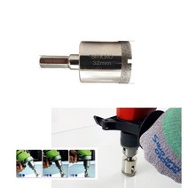 Smato 유리코아비트 세라믹코어드릴 22mm SM-CDL22(규격 확인후 선택) 샹크9.5mm 유리코어 타일 세라믹코아 코아비트 도자기 유리천공기 타일천공 다이아몬드비트, SM-CDL 30