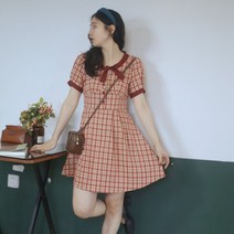하이틴 샤 스커트 데코 블라우스 체크 룩 키작은 여자 쇼핑몰