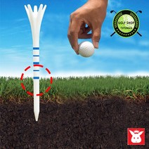 토토만 골프 골프티 티높이 컨트롤 마크선(10개입) 골프필드용