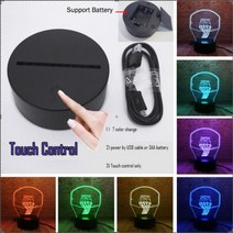 3D 홀로그램 팬 프로젝터 디스플레이 3d 환상 밤 램프 농구 공 아크릴 야간 조명 이, 크랙 컨트롤 16 Col, 16가지 색상, 협력사