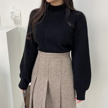 포디룩 (8c) 드리밍 벌룬 퍼프소매 반목니트