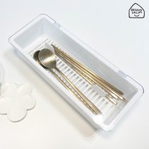 [1+1] 업소용 가정용 물빠짐 뚜껑 수저통 수저보관함