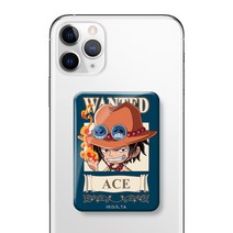 원피스 원티드 크리스탈 스마트톡 핸드폰 휴대폰 미니 홀더 그립 팝 톡 소켓 핑거 손가락 거치대 루피 에이스 쵸파 상디 조로 선물, 1개, B Multi Ace