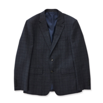 에스티코 IMPORTED FABRIC 네이비 체크 슬림 수트
