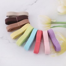 짱패브릭 (4마) 13mm 이중직 면 칼라테이프 마스크스트랩diy 허리끈 신발끈 후드끈, 초코브라운