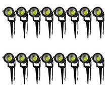 태양광전등 정원등 문주등 야외 LED 정원 잔디 조명 조경 램프 스파이크 방수 DC12V 경로 전구 따뜻한 흰색 녹색 스포트 라이트 5W 220V 110V 6-16 개, [05] 16 PCS, [09] Cold white DC12V